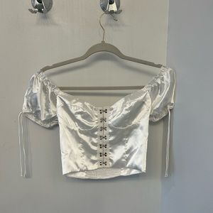 White corset top